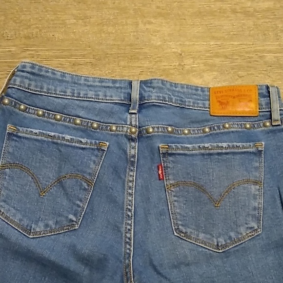 Levi's 711 Silver Stud Ankle Skinny Jeans 27 - Picture 6 of 8